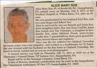 Roe, AliceMary